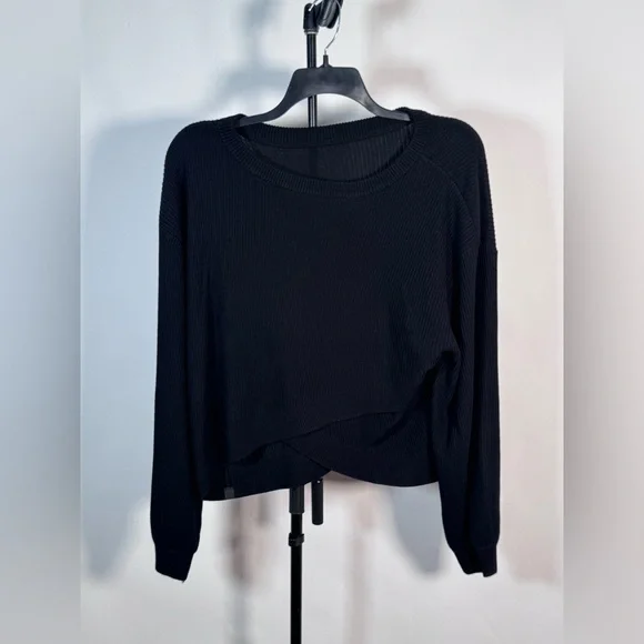 NWOT Lululemon Reversible Crossover Sweater Black - Picture 4 of 7